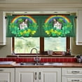 thumbnail image 3 of Yayeee Kitchen Curtains Tier Set of 2 Light Filtering 57"x24" Over Sink Window Panels, Cat Clover Pattern, 3 of 7
