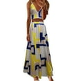 thumbnail image 3 of Viikei Plus Size Skirts for Women Holiday V Neck Solid Crop Top & Sheer High Slit Maxi Suit, 3 of 7