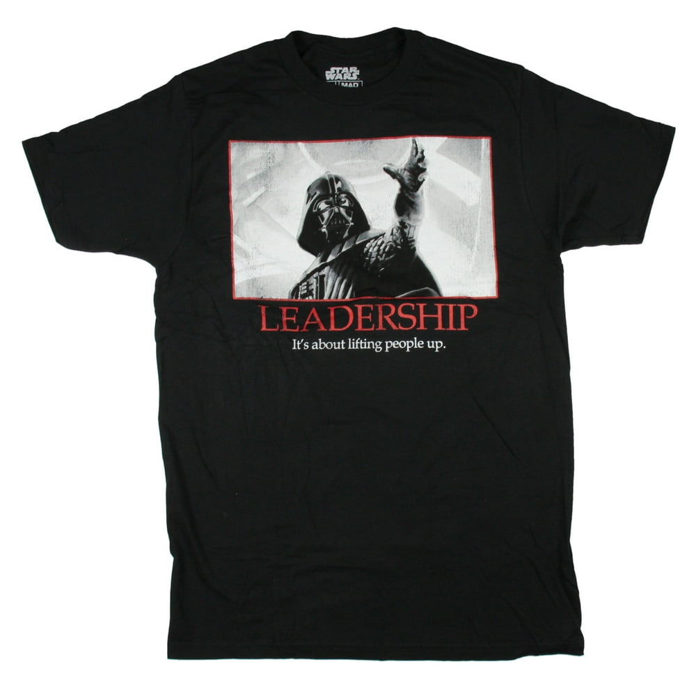 Star Wars - Star Wars Men's Darth Vader Leadership Lift People Up T-Shirt, Medium - Walmart.com