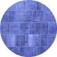 thumbnail image 1 of Ahgly Company Indoor Round Patchwork Blue Transitional Area Rugs, 6' Round, 1 of 4