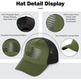 thumbnail image 5 of oversize xxl american flag trucker hat - adjustable 23"-25.5" baseball cap - 3d embossed logo mesh snapback hat, 5 of 6