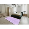 thumbnail image 5 of Ahgly Company Machine Washable Indoor Round Transitional Bright Lilac Purple Area Rugs, 3' Round, 5 of 7
