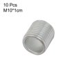 thumbnail image 2 of Unique Bargains 10Pcs M10 Full Threaded Lamp Nipple Pass-Through Pipe Connector 10mm Length, 2 of 3