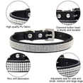 thumbnail image 3 of Adjustable flash dog collar, pink dog collar, cat collar, diamond dog collar black, 3 of 5