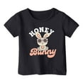 thumbnail image 4 of MIXUE Toddler Girls Tops & T-Shirts Children Casual Fashion Cartoon Print Round Neck Short Sleeve Pullover T Shirts Activewear,Black,2-3 Years, 4 of 4