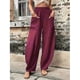 thumbnail image 5 of Pantalones casuales de mujer con bolsillos de color sólido, pantalones elásticos, 5 of 6