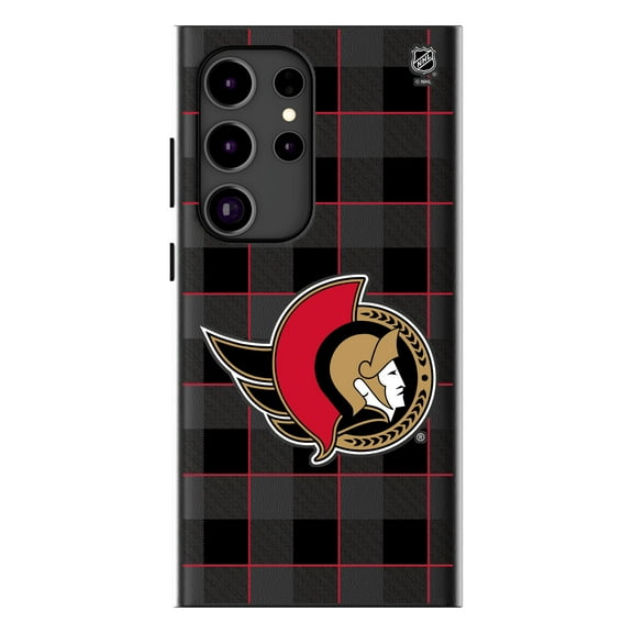Keyscaper Ottawa Senators Plaid Galaxy Magnetic Bump Case