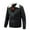 Black, variant on AXXD Men Long Sleeve Parkas Fall Oversized lightweight Off-the-Shoulder Striped Motorcycle Jacket Jacket For Clearence