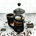 thumbnail image 4 of The London Sip Glass French Press Immersion Brewer Coffee Press Stainless Steel Filter System, 12oz, Black, 4 of 4