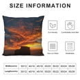 thumbnail image 5 of Orinice Sunset Clouds Building Graphic Decorative Cushion Throw Pillow Cover for Home Couch Living Room Bed Sofa Car Bedroom, Zipper Closure, 1PC 24x24in, 5 of 5