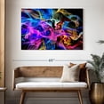 thumbnail image 3 of Elephant Stock Rainbow Fog Wall Art - Horizontal Canvas Wall Art - Living Room Wall Decor - Abstract Canvas - Black And Blue Decor - 48" x 32", 3 of 8