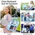 thumbnail image 7 of KOITHOT Clear Backpacks Large Heavy Duty PVC Waterproof Transparent Bookbag for School Adult Work, Blue, 7 of 7