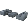 thumbnail image 2 of Noble House Modern 6-Piece Modular U-Shaped Sectional Sofa with Chaise Lounge, Soft Corduroy Upholstery, Grey, 2 of 16