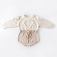 thumbnail image 1 of Salopette Tricotée à Manches Longues pour Bébé Fille, Combinaison Tricotée d'Automne pour Bébé, Chandail, 1 of 5