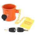 thumbnail image 2 of Trailer Anti Theft 5th Wheel Pin Hitch Lock, Aluminum Alloy Warning Tag Trailer Fifth Wheel Pin Lock 74mm Easy To Use High Visibility with 2 Keys for Boat, 2 of 7