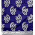 thumbnail image 1 of Soimoi Velvet Fabric Paisley Block Print Sewing Fabric Yard 58 Inch Wide, 1 of 1