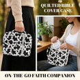 thumbnail image 6 of HELLHERO Large Capacity Bible Cover Case for Women, Zipper Portable Quilted Bible Cover Polyester Fabric Quilted Bible Bag Cow Print, 6 of 9