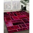 thumbnail image 2 of Ahgly Company Indoor Round Abstract Pink Violet Pink Abstract Area Rugs, 5' Round, 2 of 6