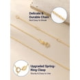 thumbnail image 6 of PROSTEEL Hypoallergenic Silver Necklace for Women 1.1mm Pure 925 Sterling Silver Gold Plated Chain for Sensitive Skin Birthday Jewelry Gift for Daughter Mother Wife, 6 of 8
