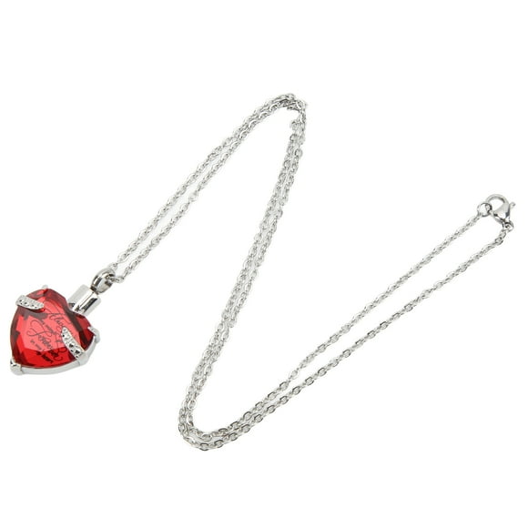 Keepsake Necklace Stainless Steel Memorial Jewelry Heart Shape Urn Pendant for Cat Dog Ashes