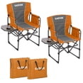thumbnail image 1 of Lot de 2 Chaises de Camping Pliantes Robustes pour Réalisateur, Chaise de Pelouse Pliante Portable pour Adultes avec Table d'Appoint, Siège Extérieur Léger pour Plage, Pêche, Jardin, Terrasse, VR, 1 of 8