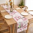 thumbnail image 3 of Table Runner 36 Inches Long for Kitchen Dining, Happy Easter Dresser Scarf Farmhouse, Dining Table Decorations for Wedding/Parties, Pink Spring Gnomes Eggs Flower Branch Rabbit 13 x 36 In, 3 of 8