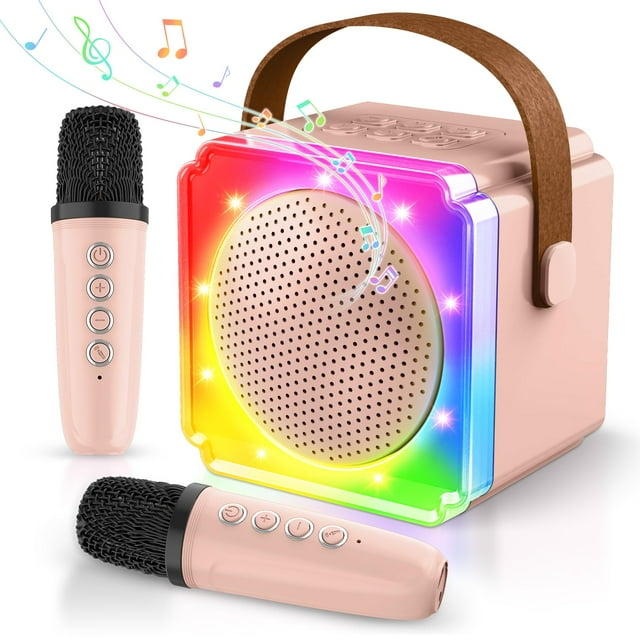 Máquina de karaoke BAYSING para niños con 2 micrófonos inalámbricos