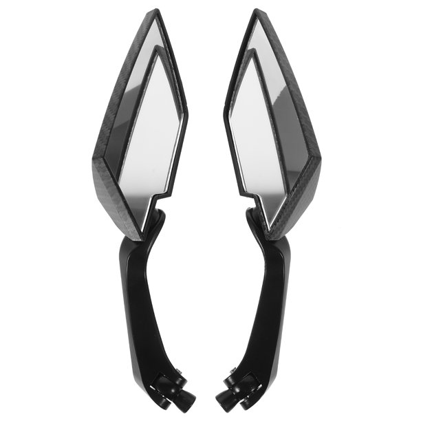 Par de espejos retrovisores laterales universales ajustables de aluminio con diseño de piel de serpiente para motocicleta y scooter (negros)