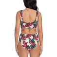thumbnail image 3 of Daiia Beautiful Flower Women's Bikini Set Two Piece Swimsuit High Waisted Bikini Adjustable Straps Bikini Perfect for Beach, Pool, and Summer Vacation-, 3 of 9