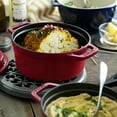 thumbnail image 3 of Staub Cast Iron 2.75-qt Round Cocotte - Cherry, 3 of 7