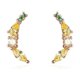 thumbnail image 1 of Pendientes de estilo lindo con forma de fruta tropical, pendientes de circonita con incrustaciones de diamantes para mujer, joyería de plata 925 con pasador en vivo, 1 of 6