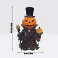thumbnail image 2 of Halloween Jack-O-Lantern Figurine, Scary Pumpkin Resin Statue, Halloween Decorations Indoor, Spooky Farmhouse Tiered Tray Decor for Indoor, Porch, Shelf, 2 of 5