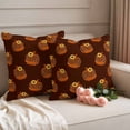 thumbnail image 2 of Leopard Pumpkin Fall Outdoor Waterproof Pillow Covers, Thanksgiving Sunflower Botanical Brown Decorative Square Throw Pillowcase Sofa Cushion Sham for Patio/Couch/Chair, 16"x16" 2 Pack, 2 of 8