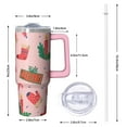 thumbnail image 2 of 30 Oz Holiday Reindeer Plaid Tumbler With Handle, Xmas Coffee Travel Mug Cup, Christmas Gift, 2 of 5