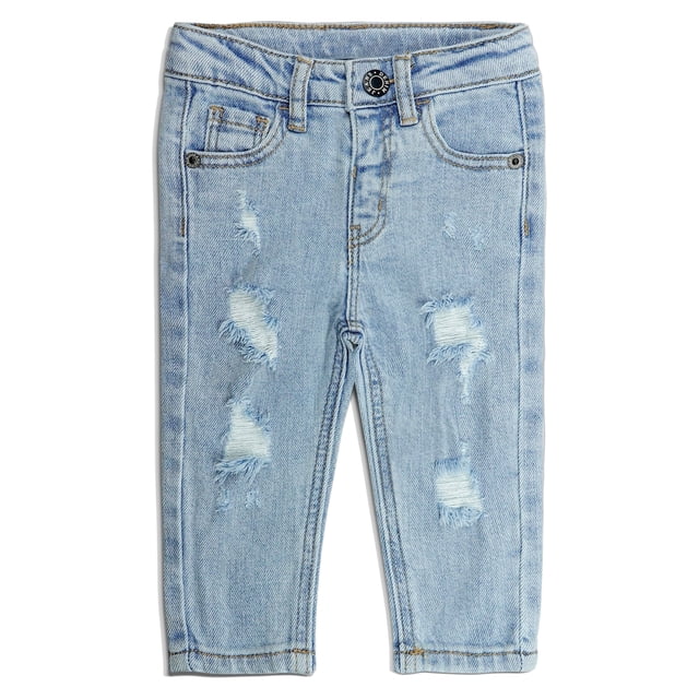 KIDSCOOL SPACE Jeans Bébé Garçons Filles, Denim Déchiré Doux Mignon
