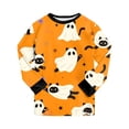 thumbnail image 6 of Enyan Girls Pajamas Halloween Pumpkin/Ghost Sleepwear Set Long Sleeve Kid Loungewear Pjs 2-Piece Set Kids Pajamas Girls(7-8 Years), 6 of 7