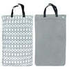 Wegreeco Reusable Hanging Wet Dry Cloth Diaper Bag (2 Pack, Grey, Gey Circle)