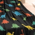 thumbnail image 3 of Colorful Dinosaurs Pattern Blanket,Comfortable Soft Lamb Wool Throw Blanket,All Season,Warm Lightweight Blankets for Sofa Bed Couch Living Room Chair,30"x40", 3 of 4