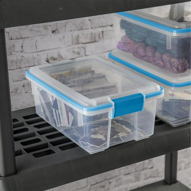 Sociale Studier placere Svin Sterilite 12 Qt Plastic Storage Bin Container Gasket Sealed Box, (6 Pack) -  Walmart.com