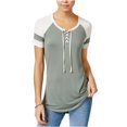 thumbnail image 1 of Camiseta básica de hockey con cordones Ultra Flirt para mujer, verde, grande Ultra Flirt Camiseta básica, 1 of 2