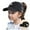 Black, variant on Krdevn Girls' Ponytail Baseball Cap, Adjustable Breathable Sun Hat with Heart Embroidery, Lightweight Outdoor Sports Cap for Summer,One Size