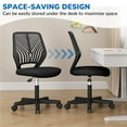 thumbnail image 3 of Yaheetech Adjustable Armless Office Chair Mid Back Swivel Computer Chair , Black, 3 of 9