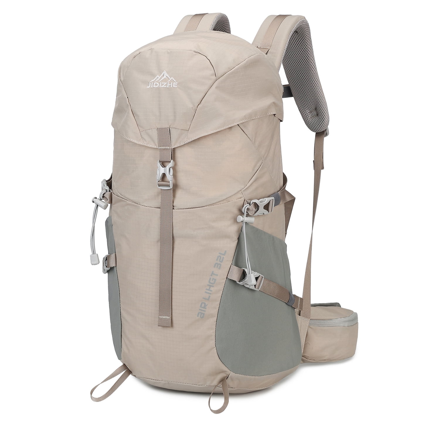 JIDIZHE 32L Polar Explorer Hiking Backpack, Lightweight Water-Resistant Outdoor Travel Backpack for Men & Women,Grey