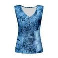 thumbnail image 4 of Wang6 Womens Plus Size Tank Tops Summer Ribbed Button up Sleeveless Shirts Causal Slim Fit Tie Dye Tunic T Shirts Tees Blue XXL, 4 of 5