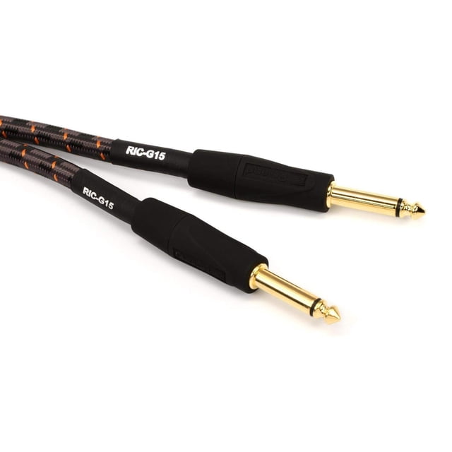 Cable Instrumento Roland Serie Gold Dorado Conectores Plug TR 6.3mm 24K 4.5 Metros