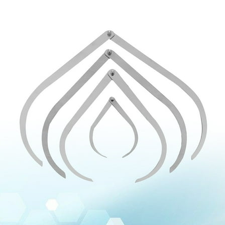 WHAMVOX 4 Pcs outside Caliper Clay Measuring Tool Ruler