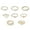 Golden, variant on Opvise 8Pcs Finger Rings Five-pointed Star Rhinestones Jewelry Electroplating Geometric Ring Birthday Gifts