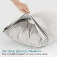 thumbnail image 3 of 1000 Thread Count Egyptian Cotton 2-Piece Pillowcase Set with Envelope Closure, Standard Size (20" x 26") Silver Grey Solid, 3 of 4
