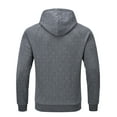 thumbnail image 6 of Men's Hoodies Pullover Geometric Texture Hoodie Long Sleeve Casual Drawstring Sweatshirts with Pocket Dark Gray XL, 6 of 8