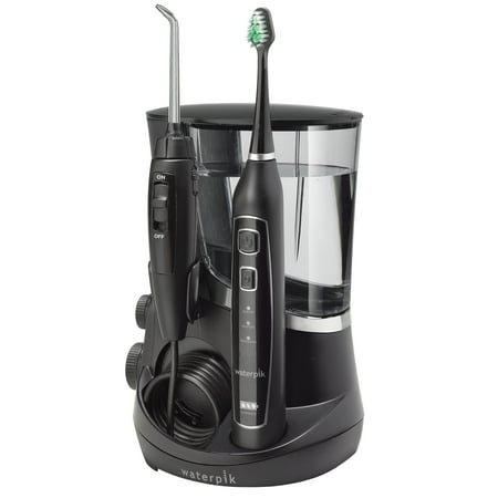 Waterpik Complete Care 5.0 Water Flosser + Sonic Electric Toothbrush, Black